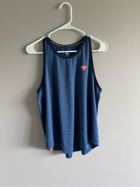Men's Performance Tank Top - Navy with Coral Logo